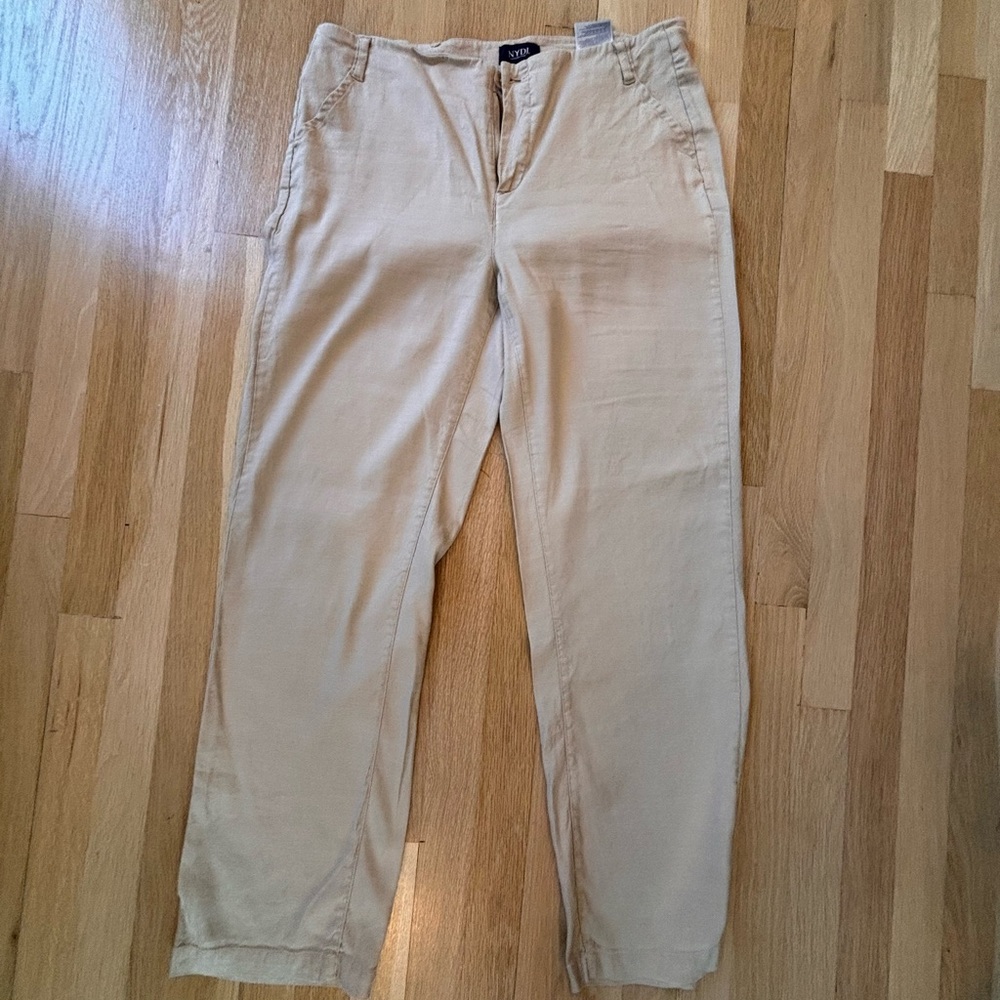 NYDJ linen Marilyn straight pants